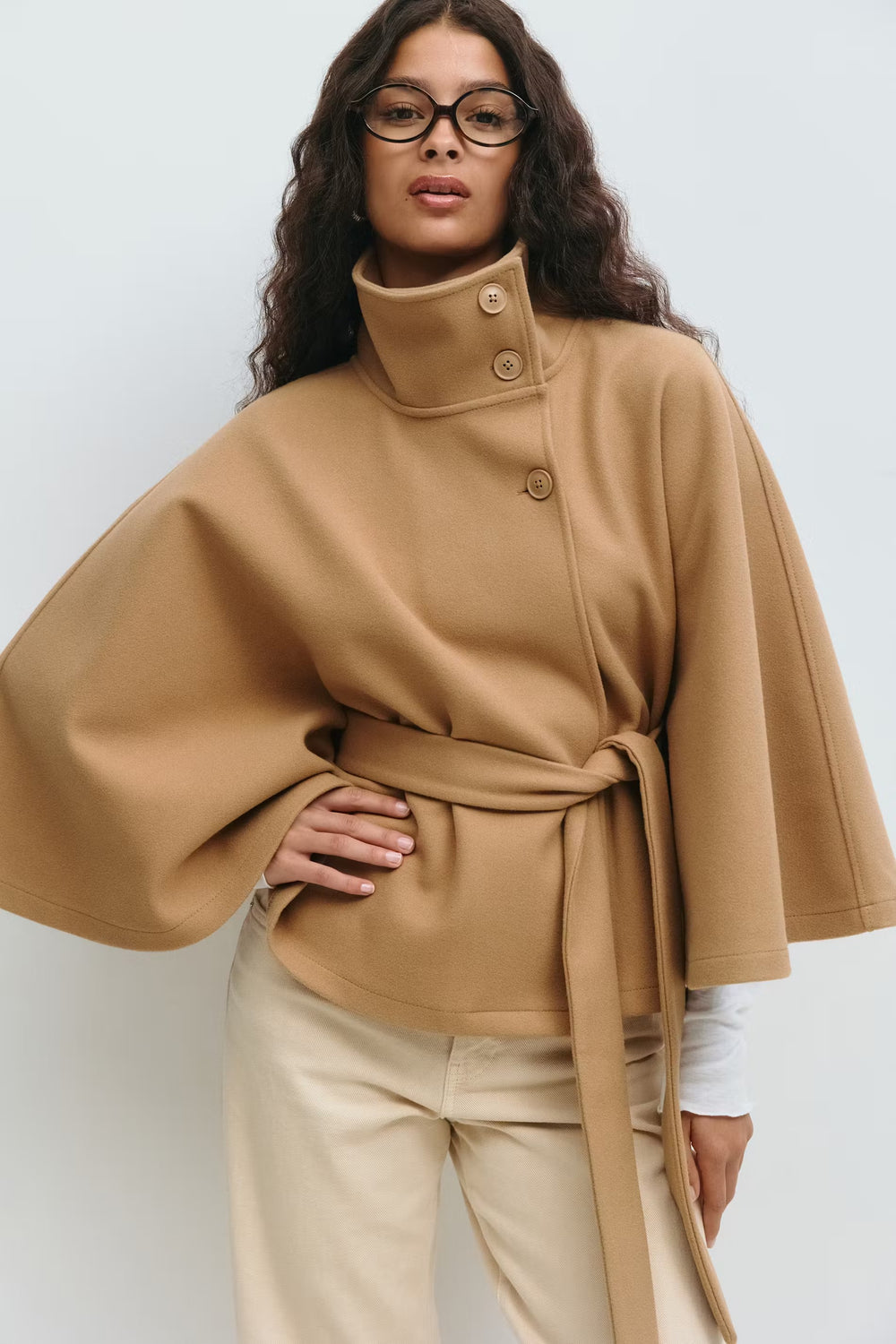 Belted Cape Jacket