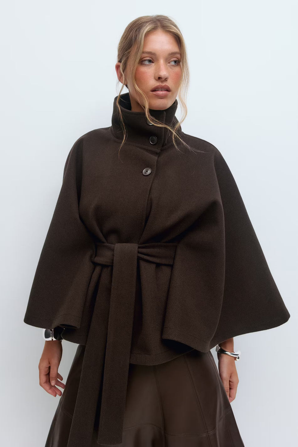 Belted Cape Jacket